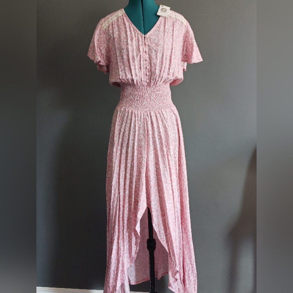 NWT Bali Elf Del Sol Dress, Peony Blossom, Size L